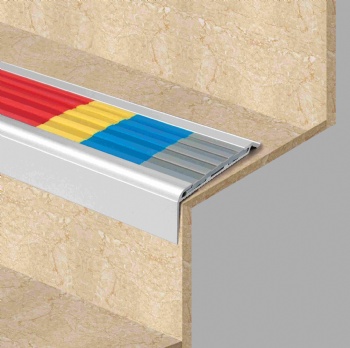 Aluminum alloy stair anti-slip strip (with adhesive strip series) JFH60 Oxidized Silver