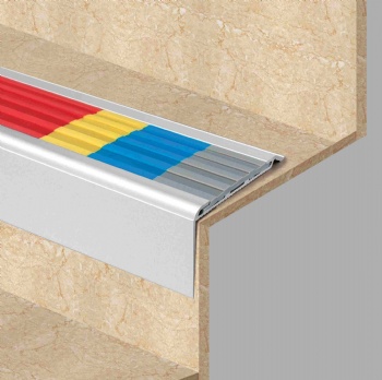 Aluminum alloy stair anti-slip strip (with adhesive strip series) JFH60 Oxidized Silver