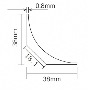 PVC skirting S-38, 38